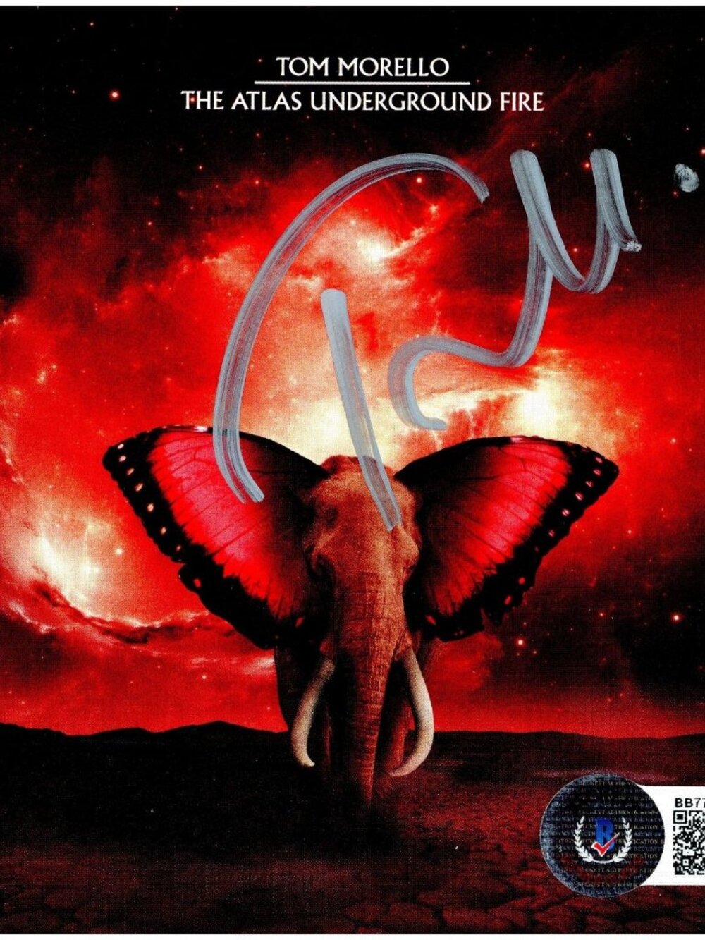Tom Morello Signed CD The Atlas Underground Fire Beckett BAS COA